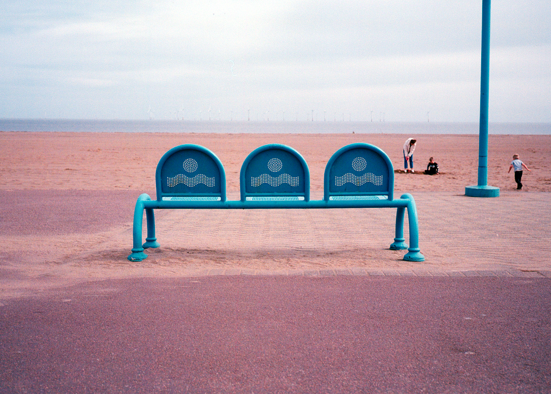 Image of a bench on the beach